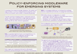Policy-enforcing middleware for emerging systems