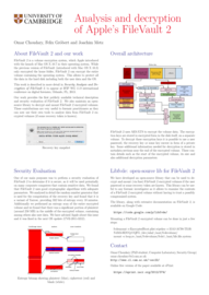 Analysis and decryption of Apple's FileVault 2